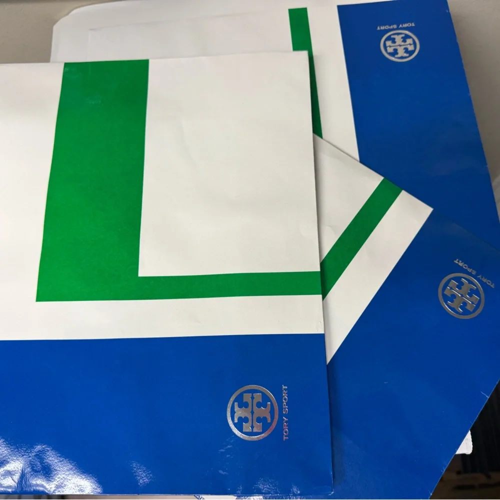 Tory Burch sport large gift bag. Closes with velcro. Authentic from TB store.